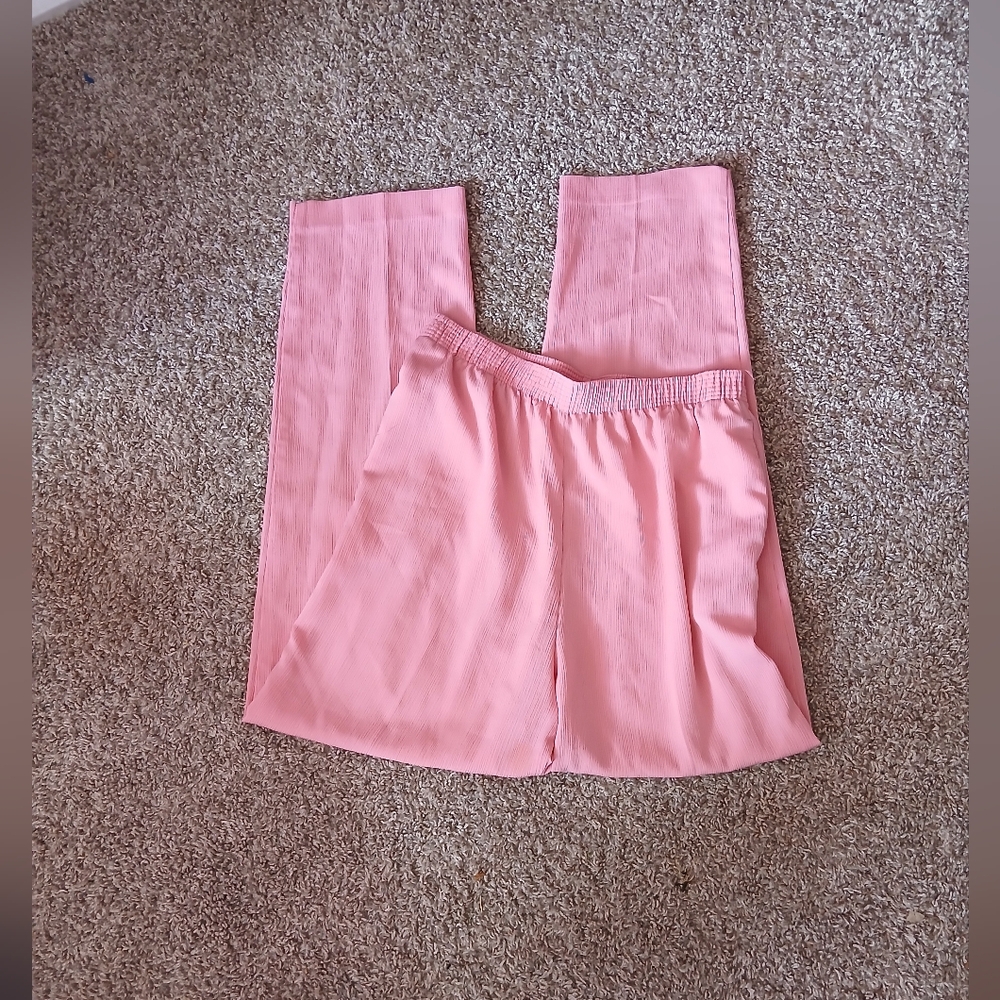 Vintage Allison Daley Pink Casual Linen Bottoms
